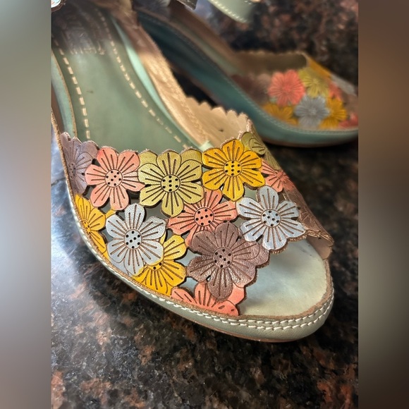 Spring Step L'Artiste Women's Avnia Ankle Strap Shoe teal Multi EU 39/ U… - Picture 7 of 11